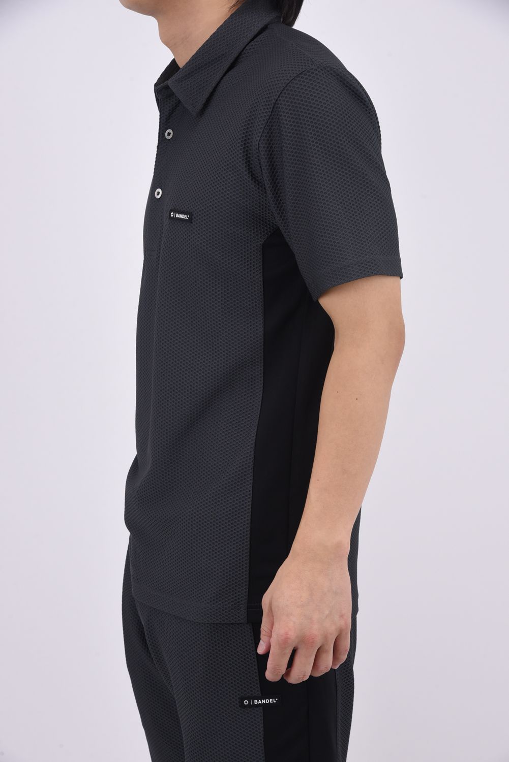 【26SS】 DRY WAFFLE SWITCH POLO / ドライワッフルスウィッチポロシャツ (チャコールグレー)