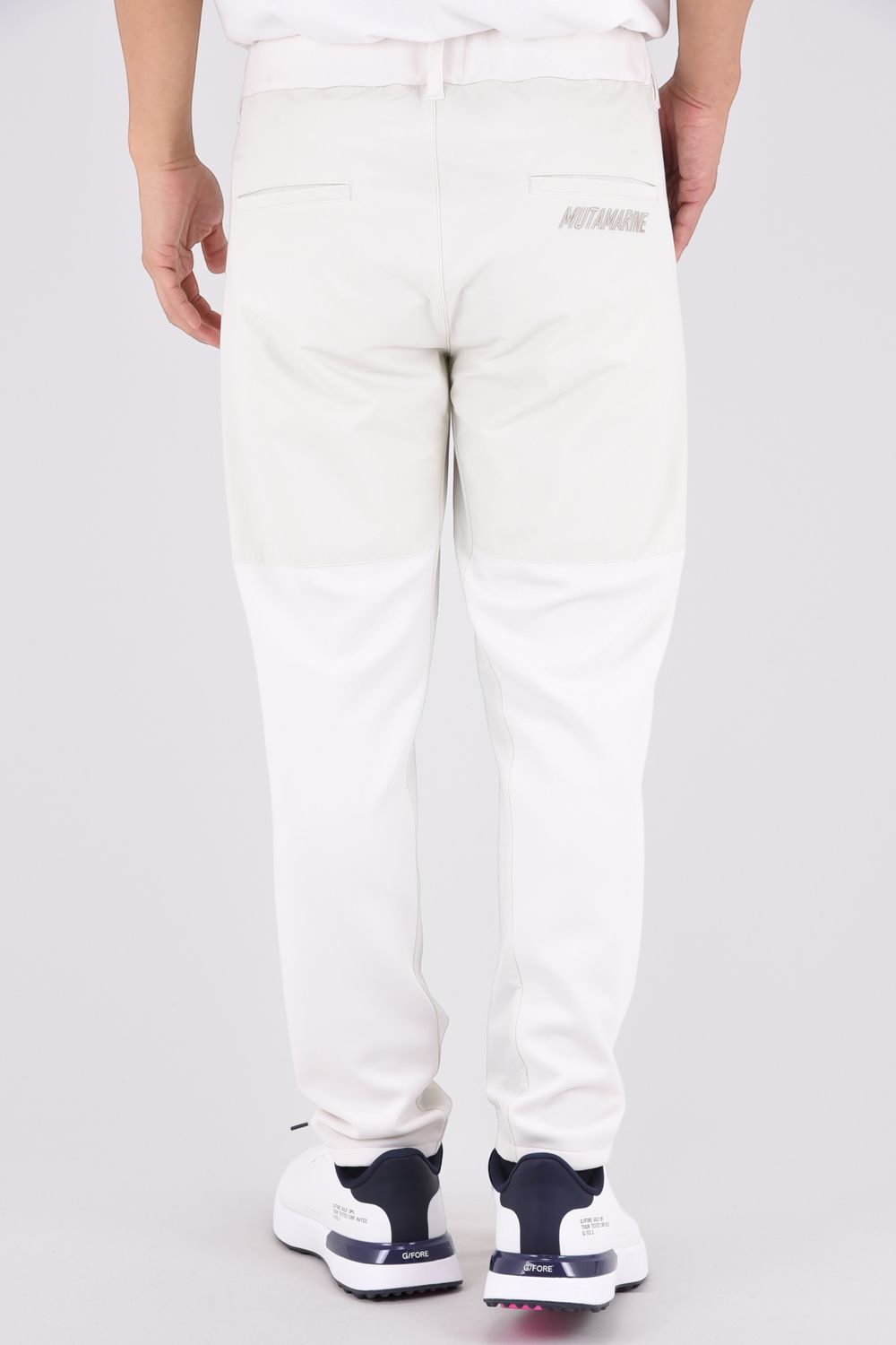 【26AW】 BI-FABRIC TRAINING  PANTS / ダンボールニット 異素材切り替え トレーニングロングパンツ (ホワイト)