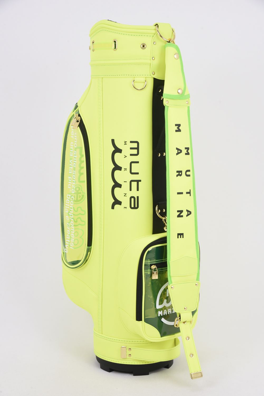 【銀行振込・代金引換不可】【返品・交換不可】 CADDY BAG & COVER / ナイロン×クリア キャディバッグ&ヘッドカバーセット (イエロー)