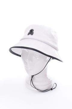 GAUGE CRYSTAL ICON HAT / オリジナルカモジャカード ドローコード付き バケットハット (ホワイト)