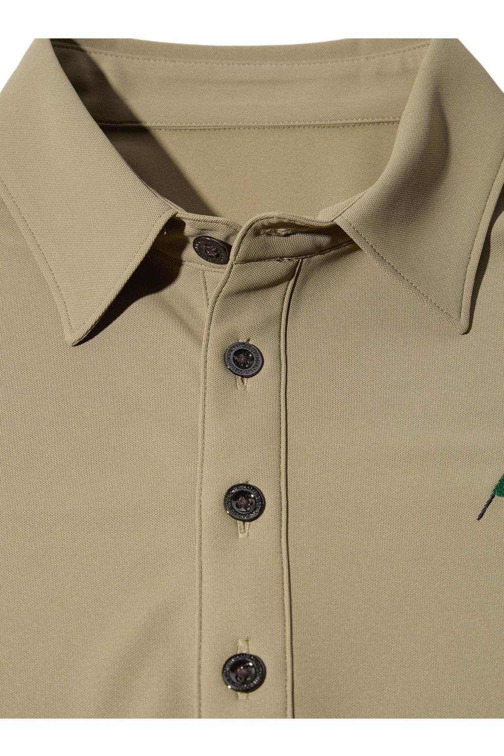 【26SS】 MICRO KANOKO COOL POLO / マイクロカノコ素材 バックロゴプリント ポロシャツ (ベージュ)