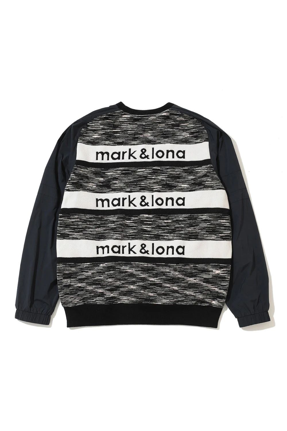 【2025AW】 SYNK HYBRID PULLOVER / マルチカラーリング ジャカードロゴ ハイブリッドプルオーバー (ブラック)