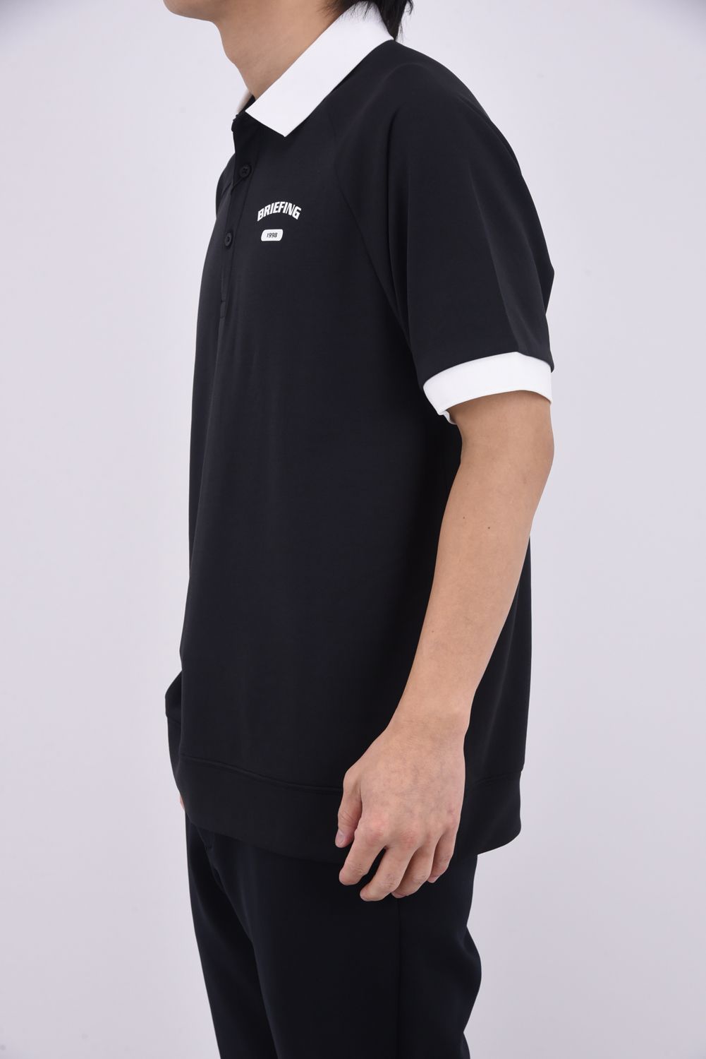 【26SS】 MEN’S COLLEGE LOGO POLO RF / カレッジロゴ リラックスフィット ポロシャツ (ブラック)