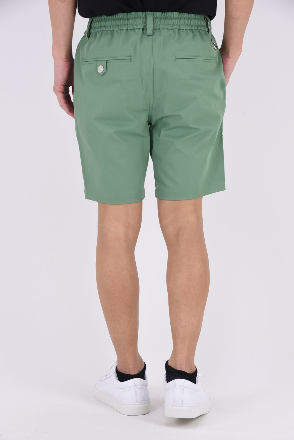 【26SS】 QUADRA PERFORMANCE TWILL GOLF SHORTS / ポリエステルツイル アイアンスカルロゴ刺繍 ショートパンツ (グリーン)