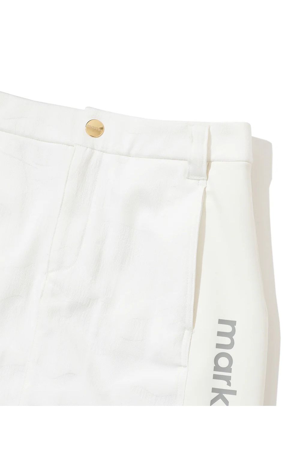 【26SS】【レディース】 GAUGE HYBRID CAMO JACQUARD SKIRT / オリジナルカモジャカード サイドロゴ スカート (インナーパンツ一体型) (ホワイト)