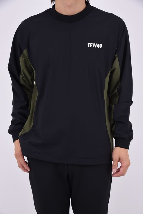 【26AW】 SHELL PULLOVER TRAIN / ナイロン メッシュ裏地 クルーネック プルオーバー型ウィンドブレーカー (ブラック)