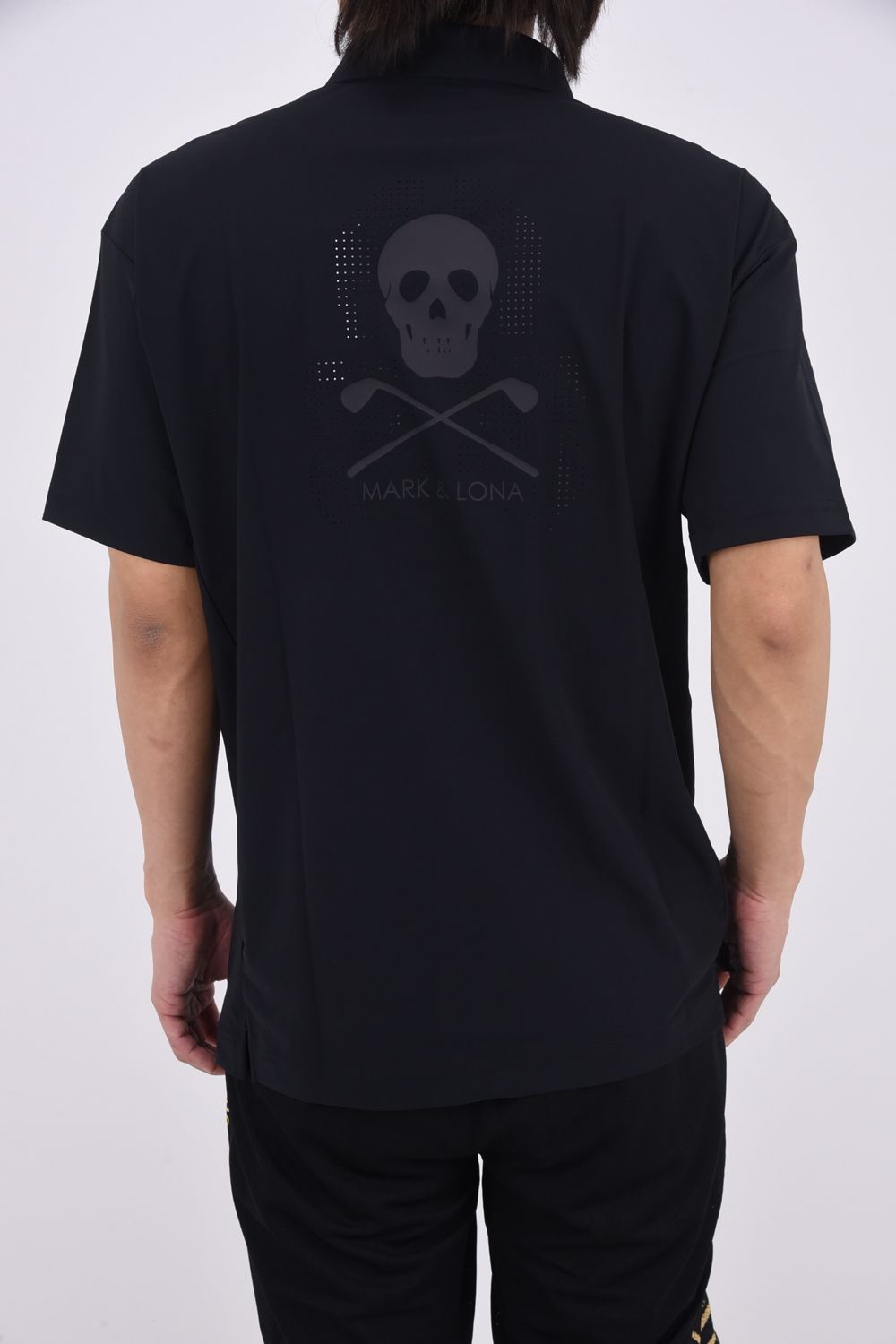 【26SS】 ROGUE AIRFLOW POLO / パンチングスカルロゴ ナイロンポロシャツ (ブラック)
