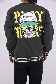 【25AW】 4WAY Dead man running crew / コーデュラ生地 Dead manバックプリント スニードジャック (カーキ)