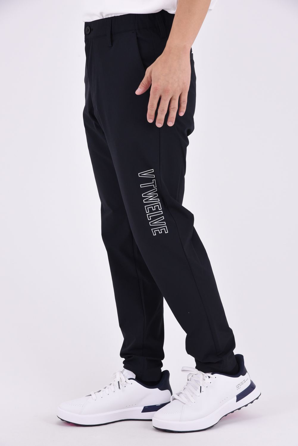 【26AW】 MOLD LOGO PANTS / 高撥水生地 サイドロゴ ナイロンロングパンツ (ブラック)