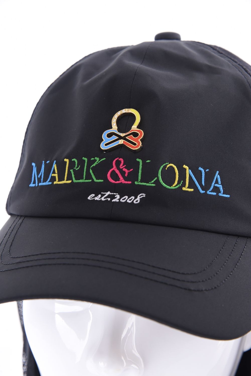【26SS】 CHOROMA ICON SUN SHIELD CAP / マルチカラー刺繍 サンシールド付き メッシュキャップ (ブラック)