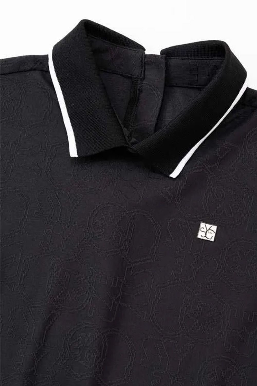 【26SS】【レディース】 PIN JQ COLLAR SHIRTS / ピン ジャカード カラーTシャツ (ブラック)*