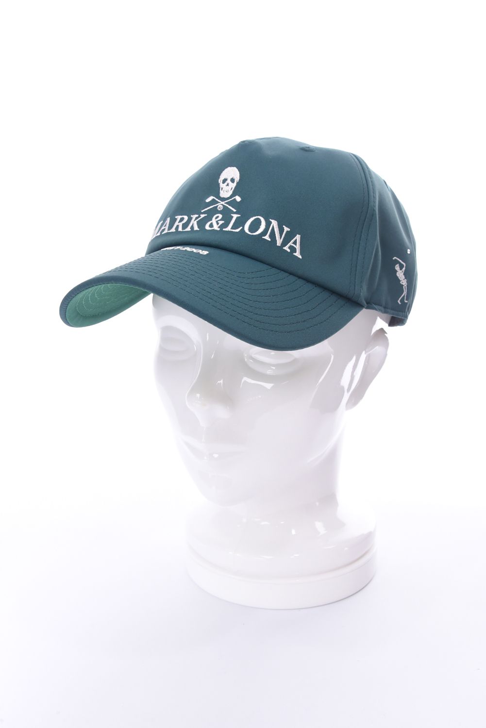 【26SS】 IRON SKULL CRYSTAL ACCENT CAP / アイアンスカル ブランドロゴ刺繍 ベースボールキャップ (グリーン)