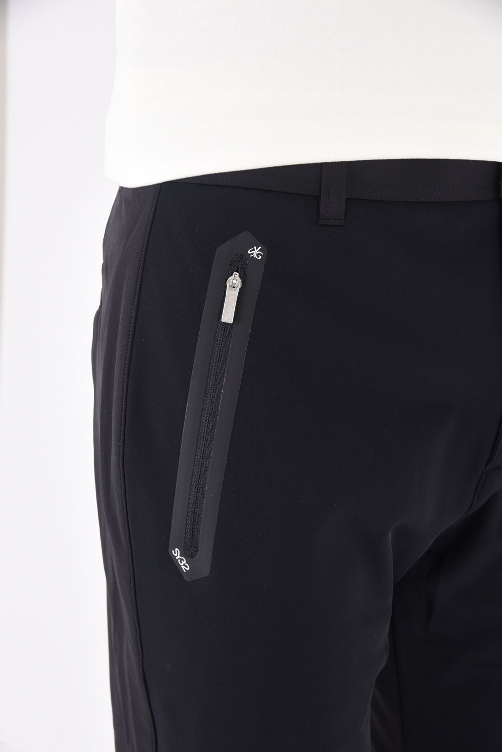 【ABSOLUTE】 VUELTA SWEAT PANTS / ロゴプリント 裏起毛 ストレッチパンツ ブラック*