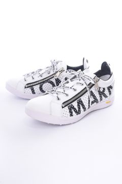 Mark Lona 定番継続モデル Encore Zip Low Cut Sneaker ビブラム社製 レザーシューズ ホワイト ブラック Gossip Golf