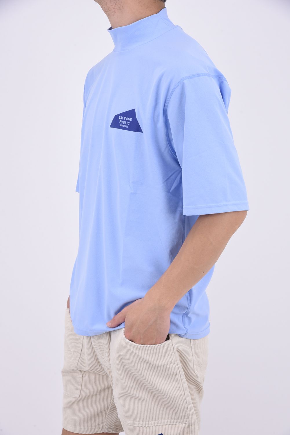 SALVAGE PUBLIC 半袖モックネックシャツ SALVAGE PUBLIC KOLEPA［サルベージパブリックコレパ］SURF