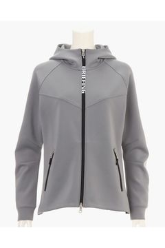 【26SS】【レディース】 WOMEN’S 3D LOGO PARKA / 3Dエンボスロゴ ストレッチジャージ ジップアップパーカー (グレー)