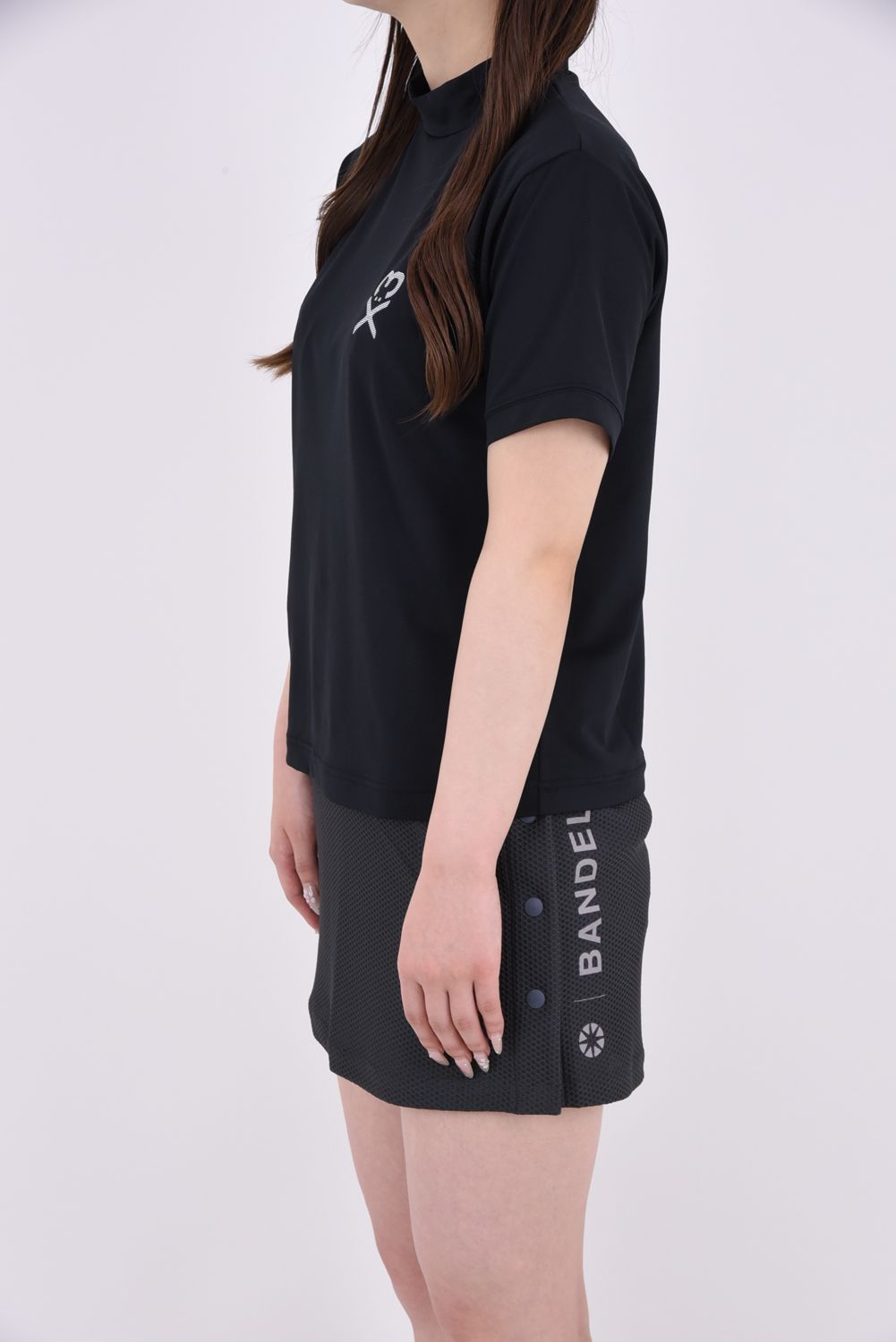 【ポイント10倍】 【26SS】【レディース】 WOMEN'S ECO PIQUE MOCK TEE / モックネックTシャツ (ブラック)