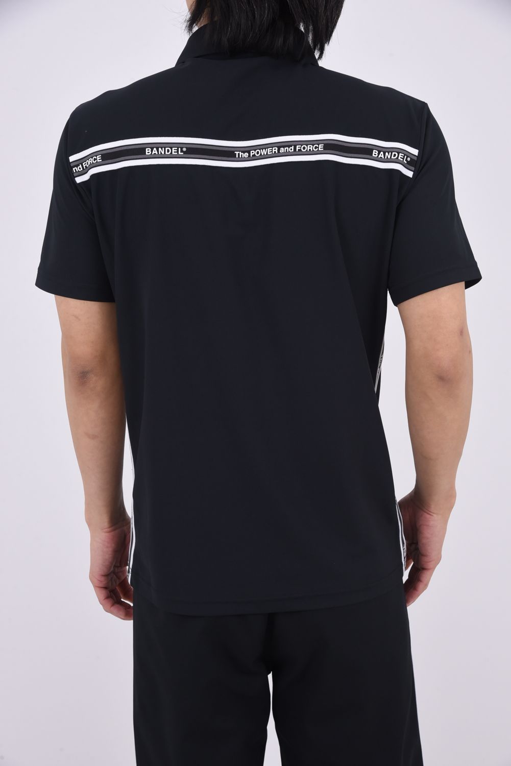 【26SS】 CONCEPT NOTES TAPING POLO SHIRT / カノコ素材 デザインテープ ポロシャツ (ブラック)