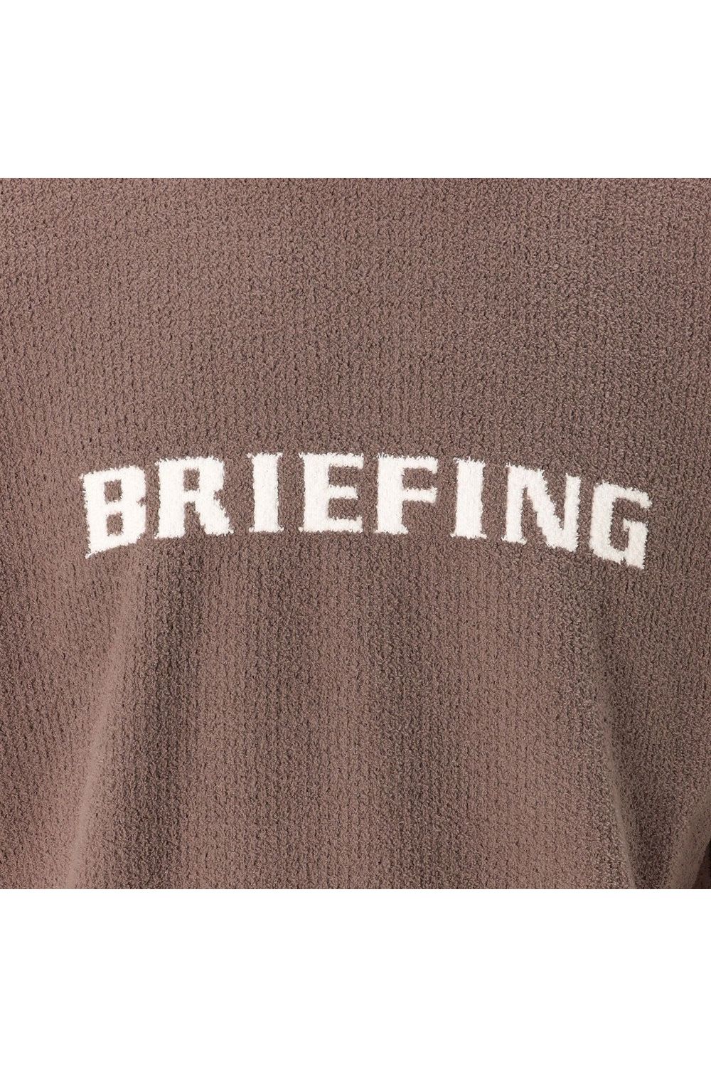 【26AW】 MEN’S AIRY YARN KNIT CREWNECK / エアリーファブリック ブランドロゴ クルーネックニット (モカ)