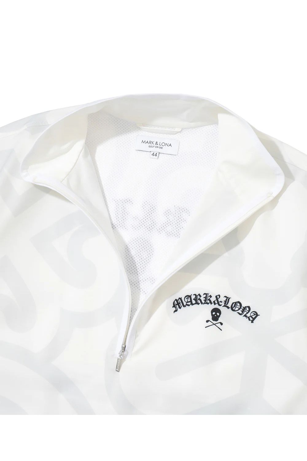 【26SS】 IMPERIAL VENT TECH JACKET / ジオメトリックパターン ショートスリーブ スタンドカラージャケット (ホワイト)