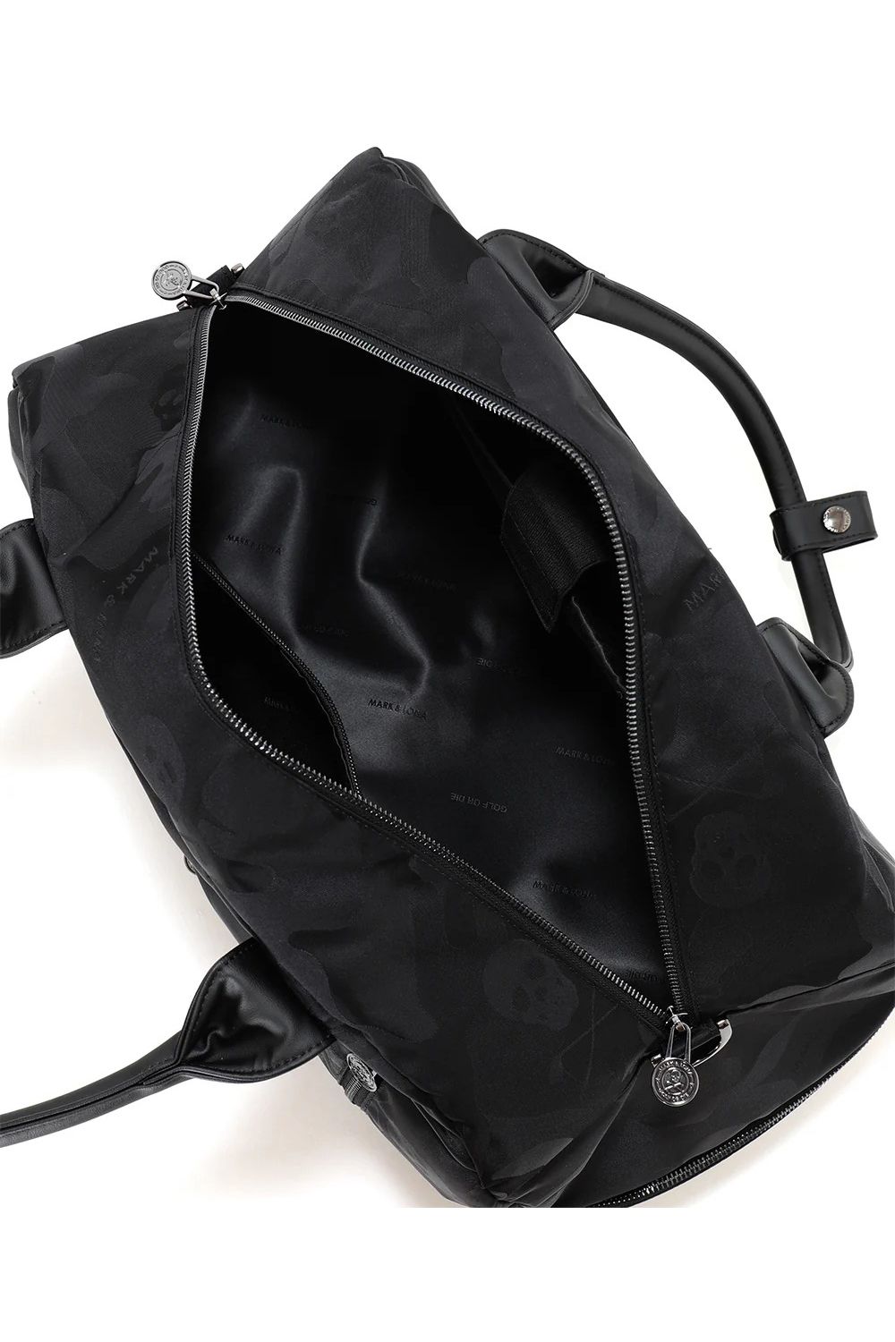 【26AW】 PREMIUM GAUGE BOSTON BAG / コーデュラナイロン シンセティックレザー スカルカモジャカード 2WAYボストンバッグ (ブラック)