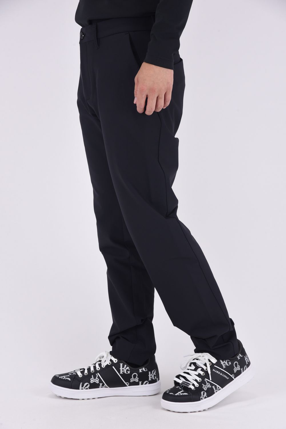 【25AW】 防風裏起毛ロングパンツ (ブラック)