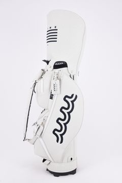 【26SS】【銀行振込・代金引換不可】【返品・交換不可】 CADDY BAG & HEAD COVER / パンチングエシカルレザー カートタイプ キャディバッグ&ヘッドカバーセット (ホワイト)