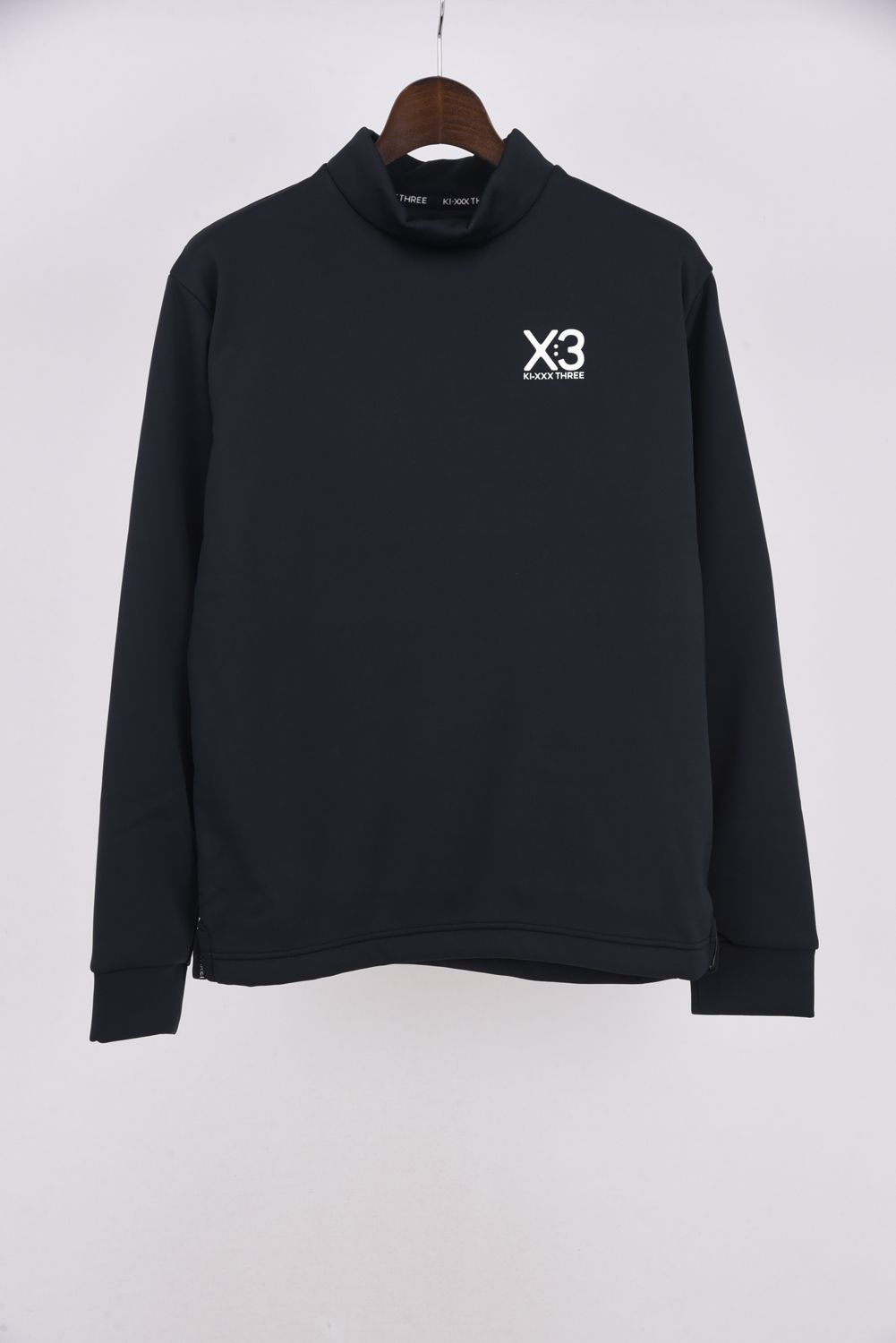 【25AW】 BACK LINE LOGO LONG SLEEVE HIGH NECK / バック ライン ロゴ 長袖 ハイネック (ブラック)