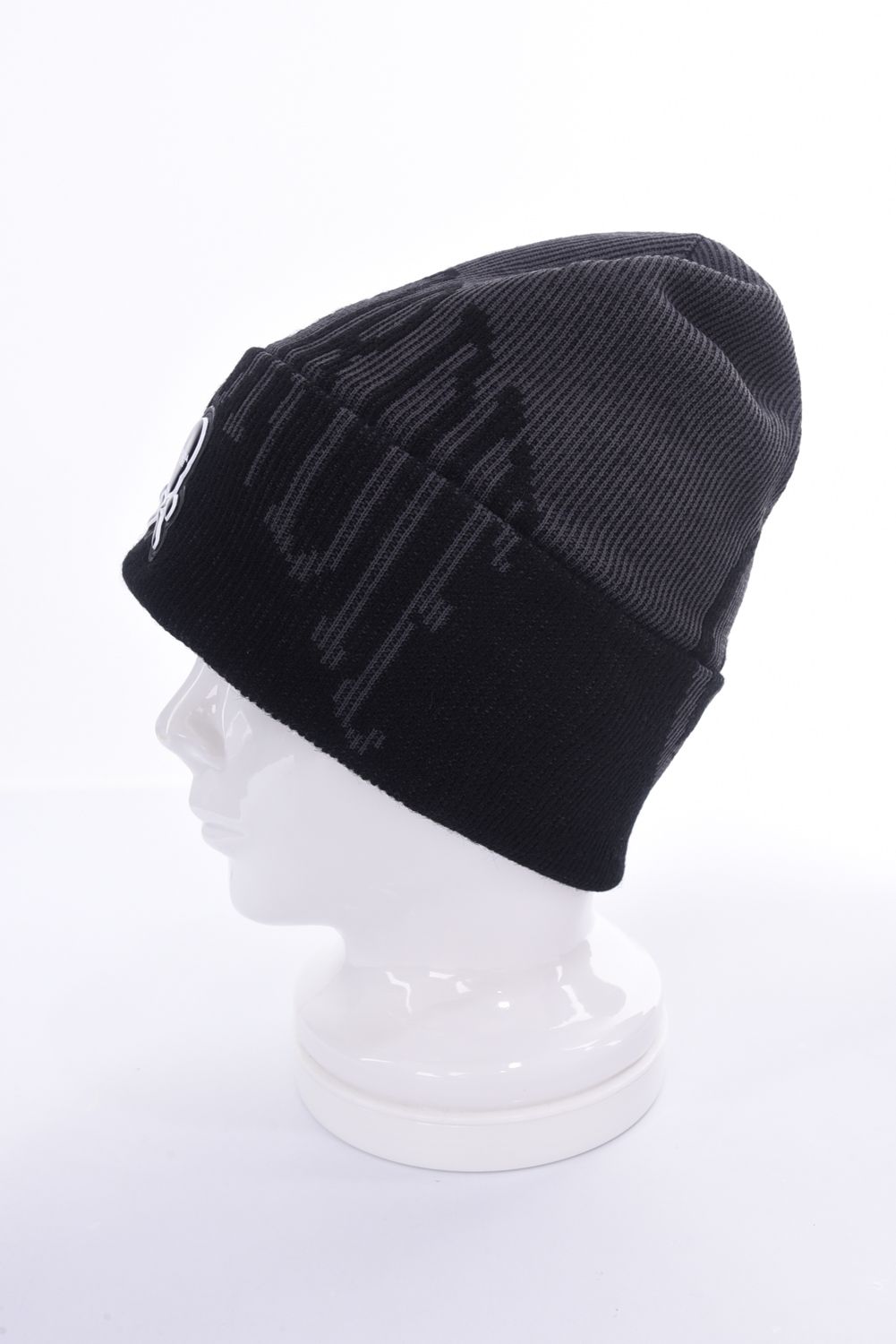 G.O.D MOHAIR BLEND BEANIE / ビッグロゴ ブランクスカル ニットビーニー (ブラック)