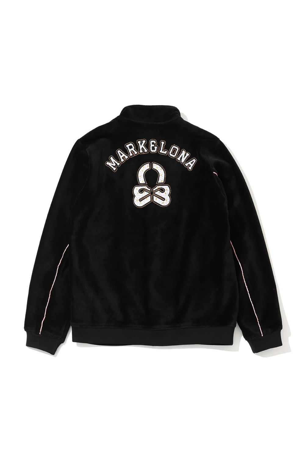 【26AW】 FRAKTUR CORDUROY JERSEY JACKET / コーデュロイ ラインストーン 金刺繍ロゴ トラックジャケット (ブラック) (10月7日入荷予定)