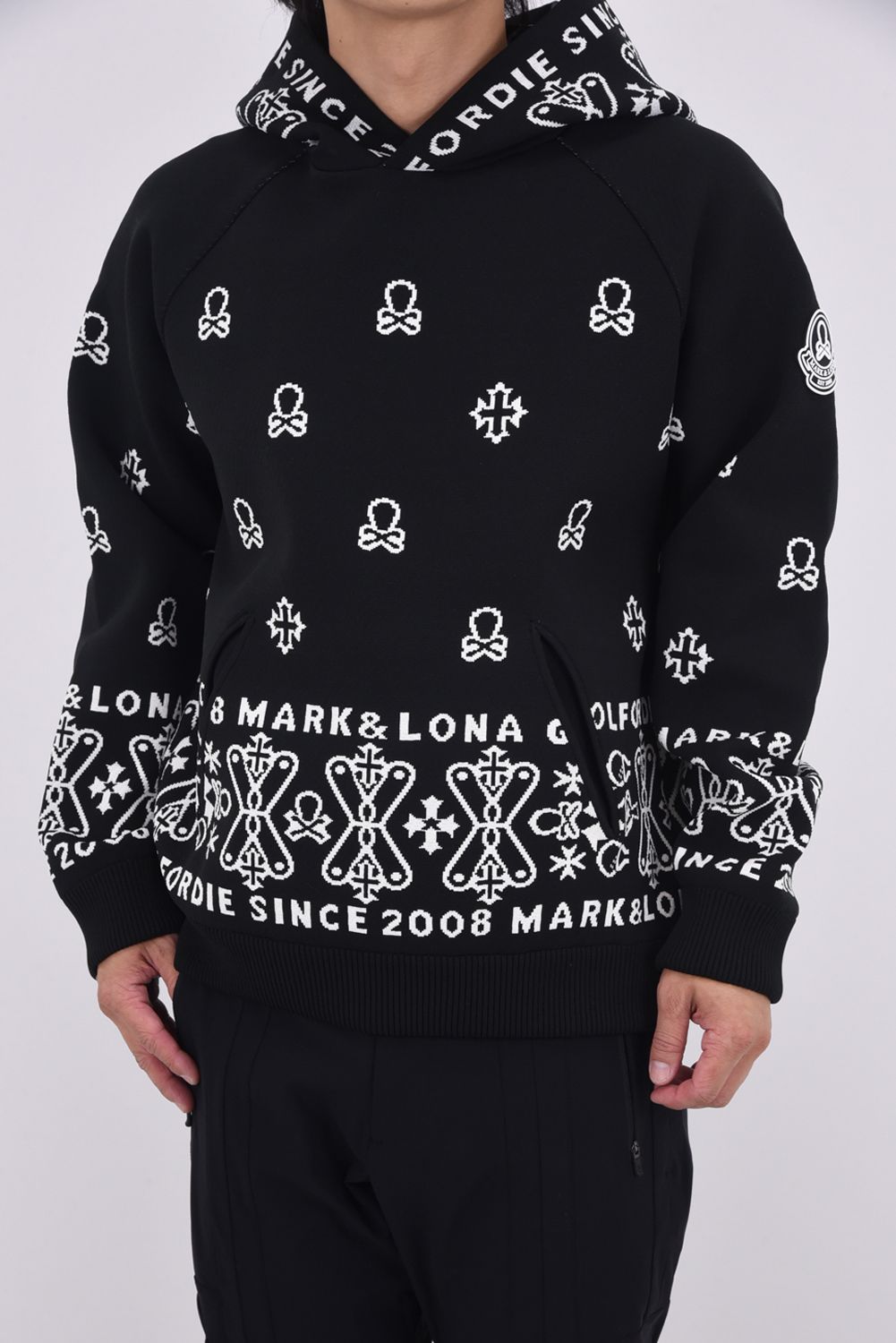 ○★訳有り新品未使用　MARK&LONA　ブランドロゴニットパーカー　50　黒 MARK&LONA - 【2025AW】 SVASTIKA POLY FLEX HOODIE / クロス