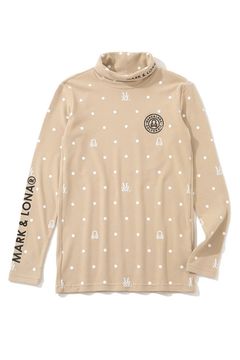 【2025AW】 D●T MOCK NECK LAYER / ドットパターン サークルスカル モックネックインナー (ベージュ)