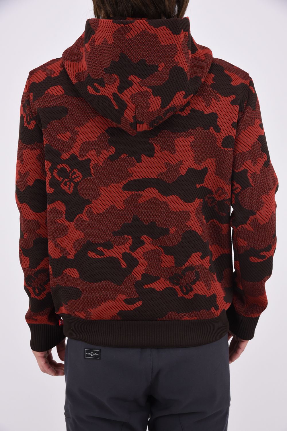【2026AW 木村拓哉さん着用】 MERCURY CAMO JACQUARD KNIT HOODIE / ジャパンメイド カモフラジャカード ニットパーカー (レッド)