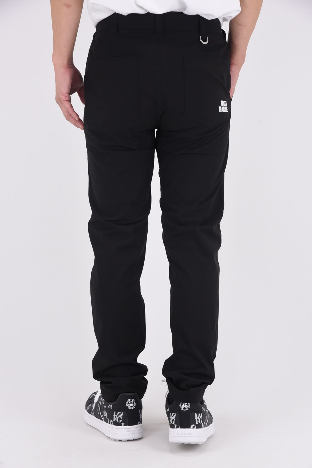【25AW】 LIPSTOP STRETCH LONG PANTS / ブランドロゴ刺繍 ロングパンツ (ブラック)