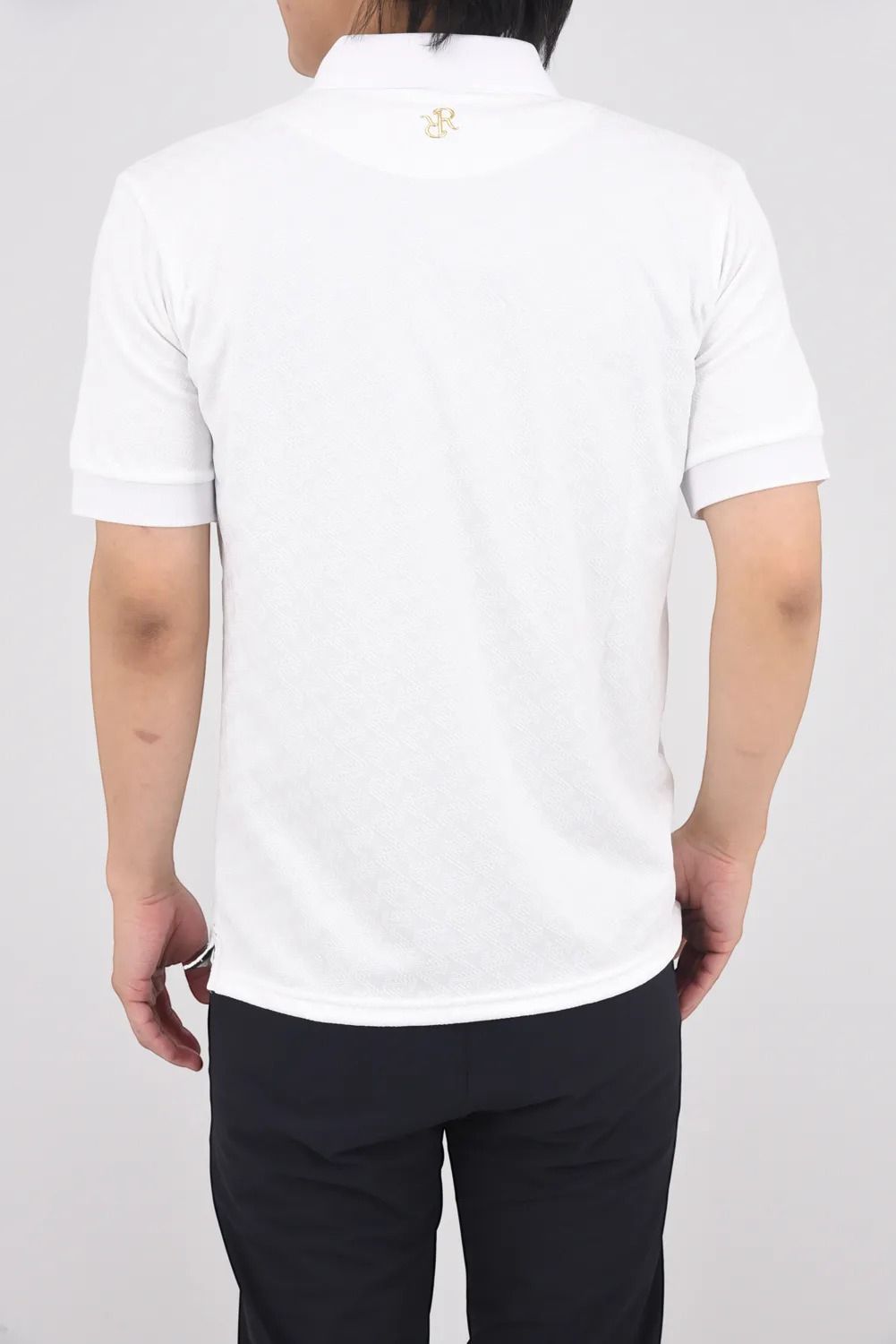 【26AW】 MENS GM JACQUARD POLO / オリジナルテキスタイルジャガード ポロシャツ (ホワイト)*