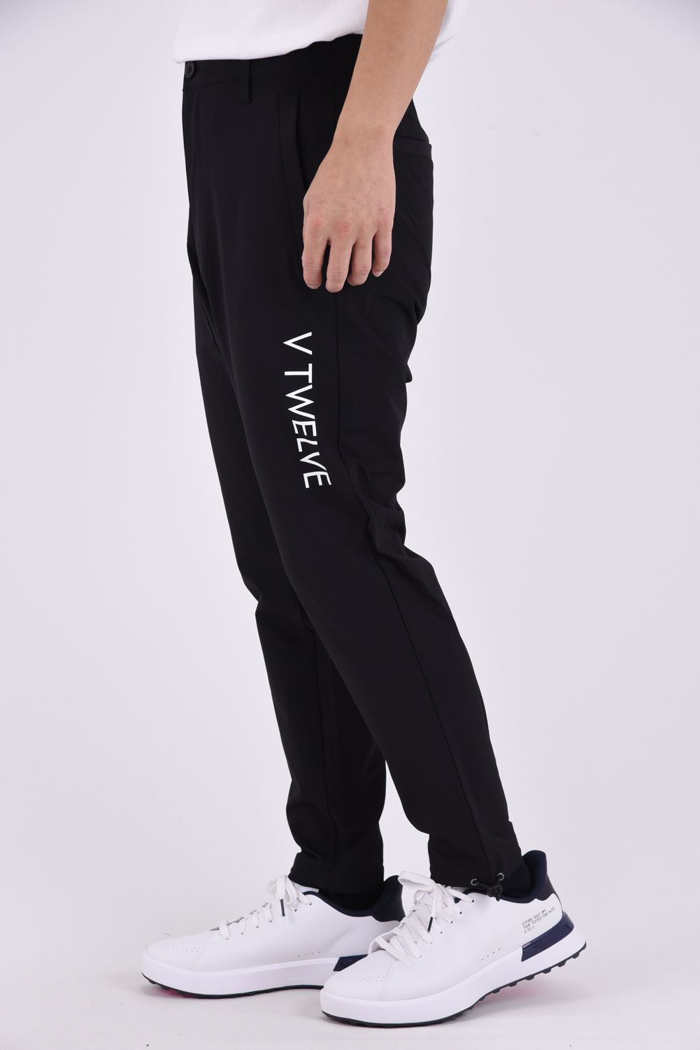 【26AW】 WB PANTS / サイドロゴ ウエストゴム ロングパンツ (ブラック)
