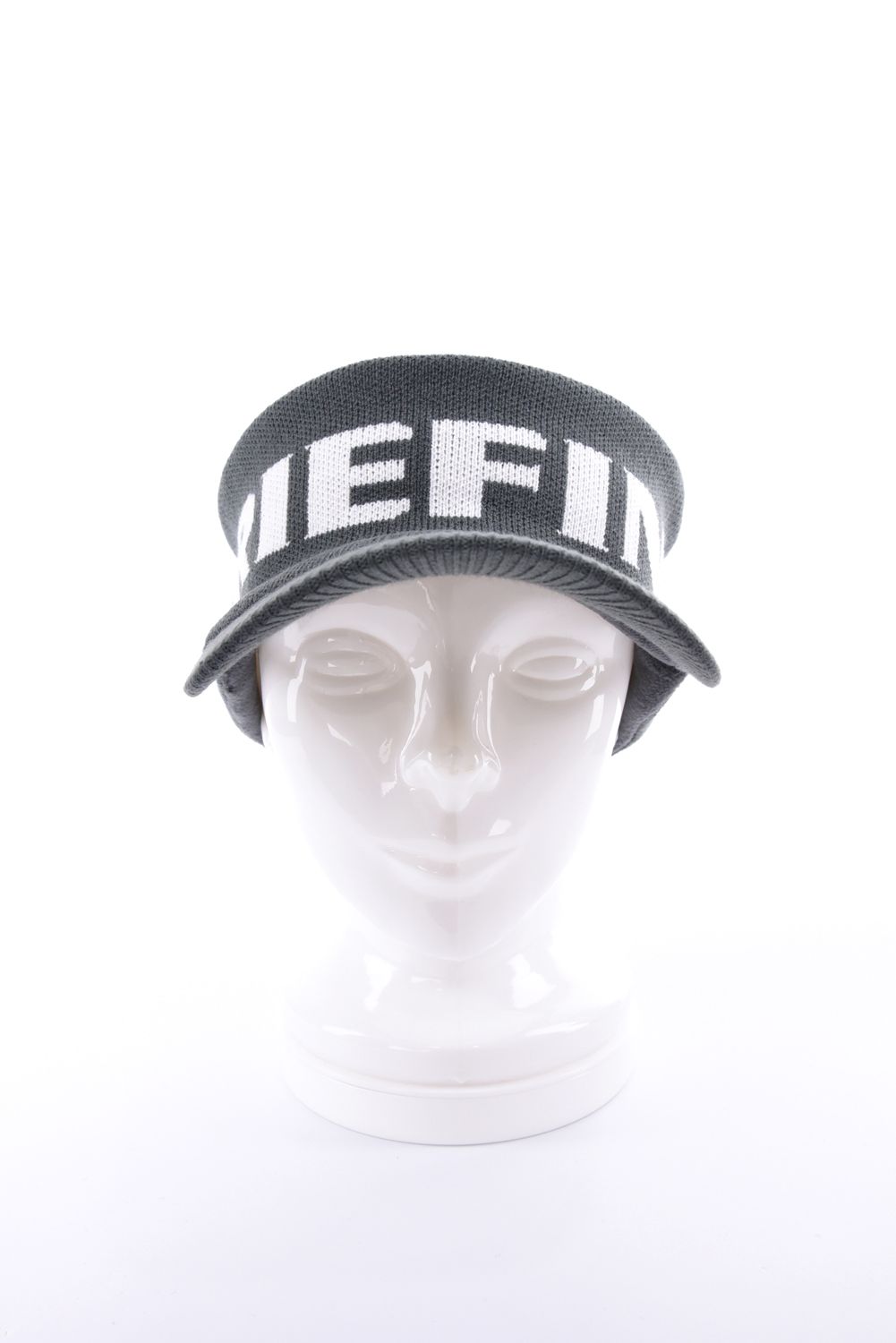 【26AW】 MEN’S KNIT VISOR / ブランドロゴ ニットサンバイザー (グレー)