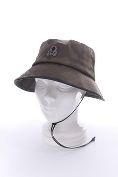 GAUGE CRYSTAL ICON HAT / オリジナルカモジャカード ドローコード付き バケットハット (ブラウン)