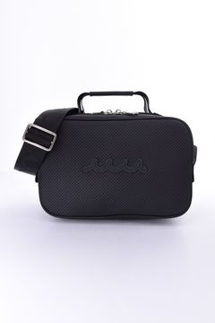 【26AW】 CONTINUA PUNCHING ETHICAL LEATHER POUCH BAG / パンチングエシカルレザー 2WAYポーチバッグ (ブラック)