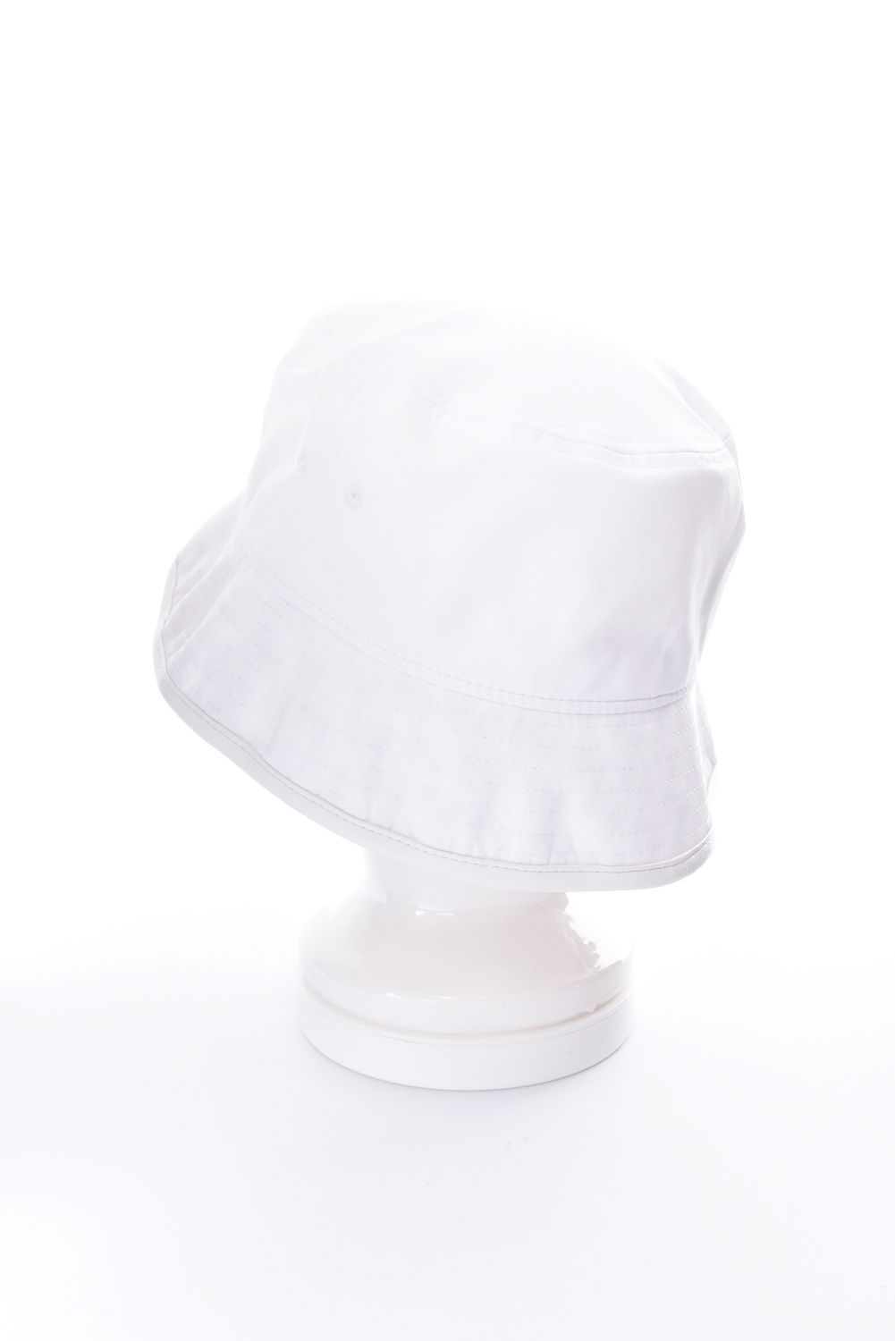 【26SS】 SYNTHETIC LEATHER BRIM BUCKET HAT / シンセティックレザーブリム バケットハット (ホワイト)