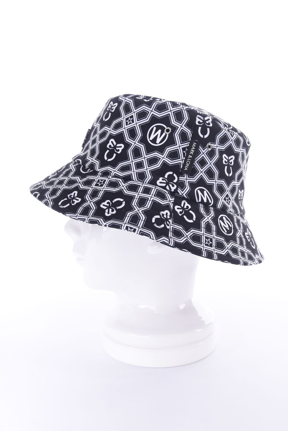 【26SS】 DOMINANT BUCKET HAT / ジオメトリックパターン総柄 バケットハット (ブラック)