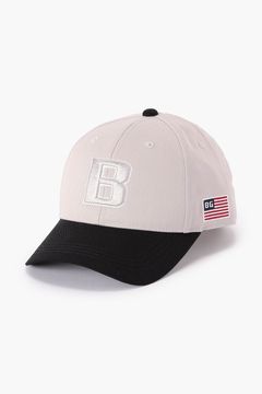 【26AW】 MEN’S 2-TONE INITIAL CAP / バイカラー ブランドイニシャル刺繍 キャップ (ライトグレー)