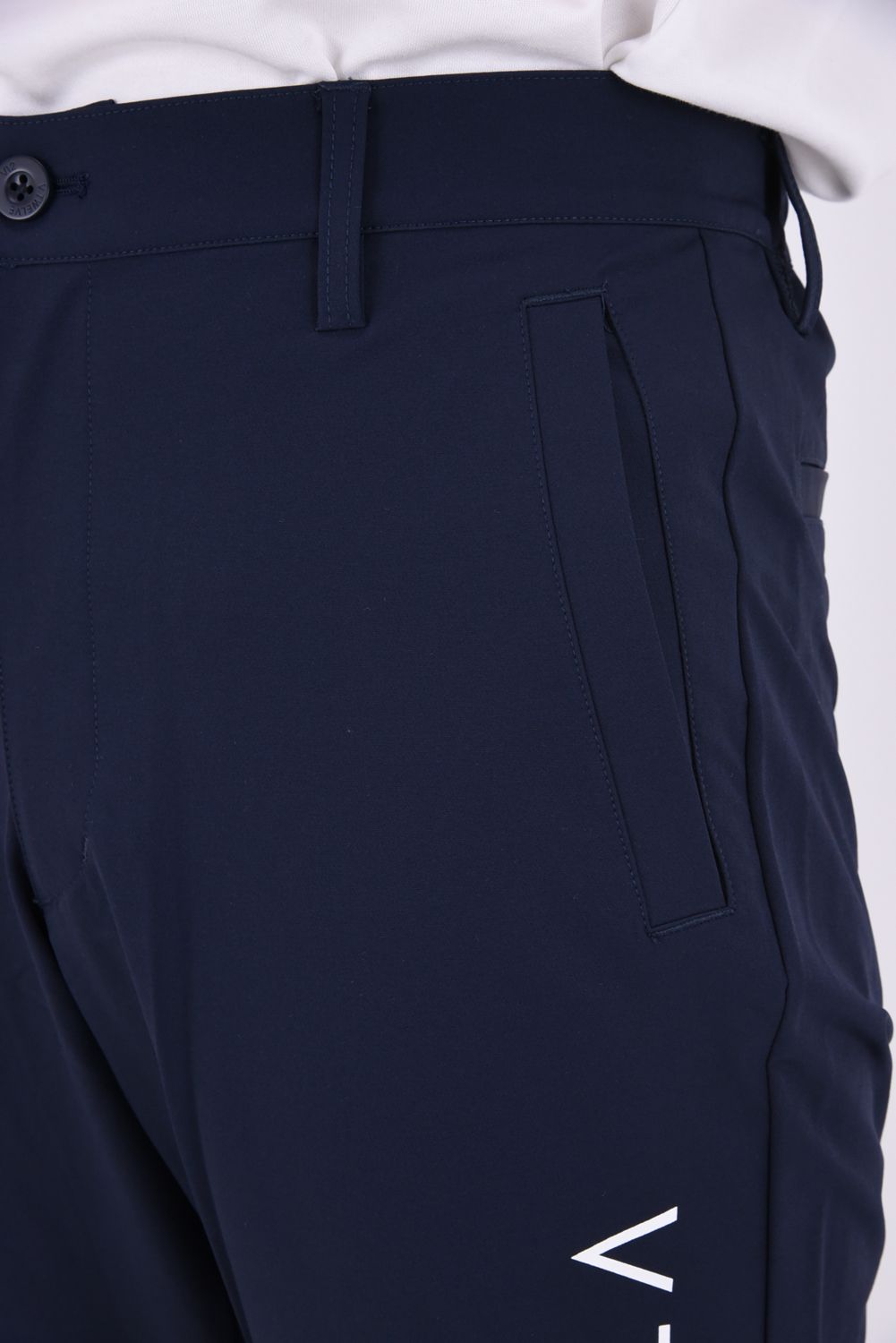 【26AW】 WB PANTS / サイドロゴ ウエストゴム ロングパンツ (ネイビー)
