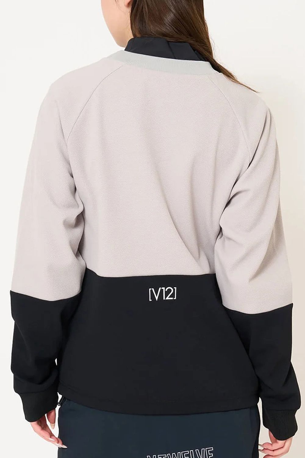 【26AW】 【レディース】 REVERSE CREW / バイカラー 反転ロゴ スウェット (ベージュ)