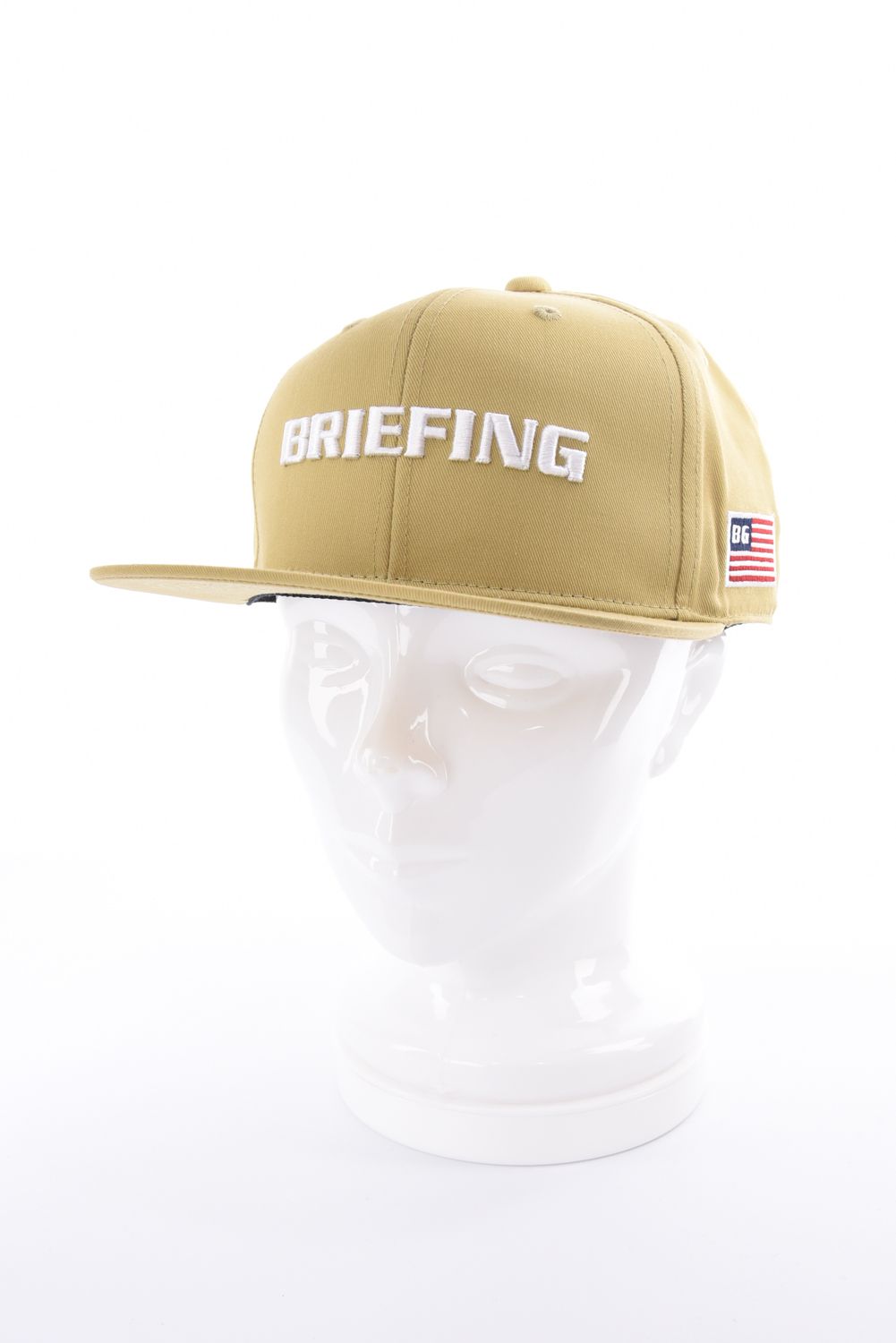【26SS】 MEN’S BASIC FLAT VISOR CAP / ベーシック ブランドロゴ フラットキャップ (ベージュ)