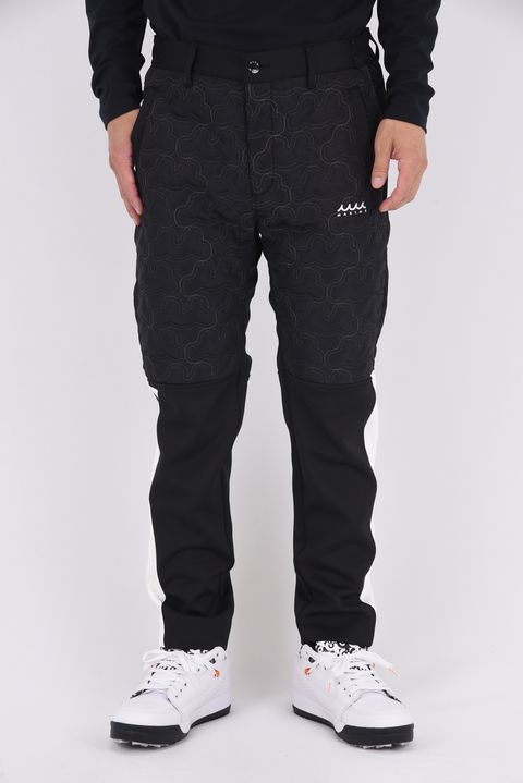 【25AW】 GEOMETRIC WAVE QUILTING PANTS / ジオメトリックウェーブ ハイブリッドキルティングパンツ (ブラック)
