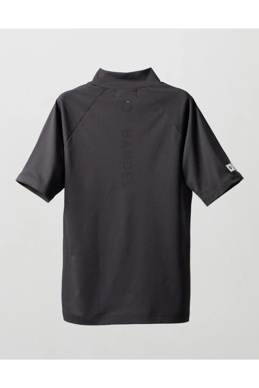 【26SS】 【レディース】 HEAT PUNCHING MOCK NECK / バックロゴ パンチング モックネックTシャツ (ブラック)