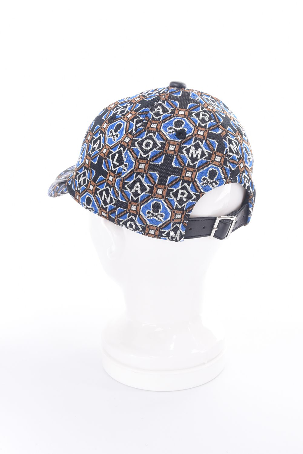 ROSETTE JACQUARD JERSEY CAP / ジオメトリックパターン ベースボールキャップ (ブルー)