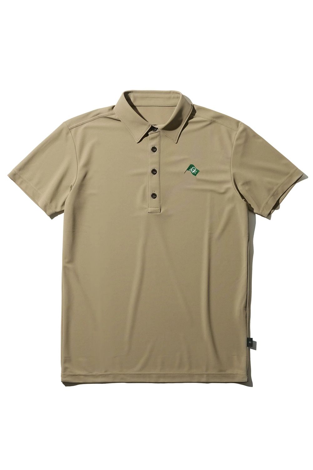 【26SS】 MICRO KANOKO COOL POLO / マイクロカノコ素材 バックロゴプリント ポロシャツ (ベージュ)