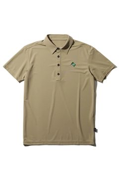 【26SS】 MICRO KANOKO COOL POLO / マイクロカノコ素材 バックロゴプリント ポロシャツ (ベージュ)